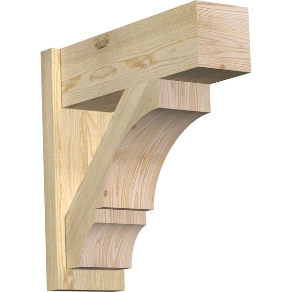 Ekena Millwork Balboa Block Rough Sawn Outlooker, Douglas Fir, 8"W x 24"D x 24"H OUT08X24X24BOA05RDF - main